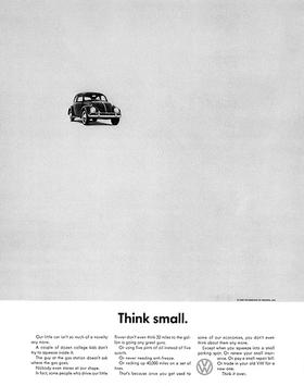 Volkswagen Think Small advertisement